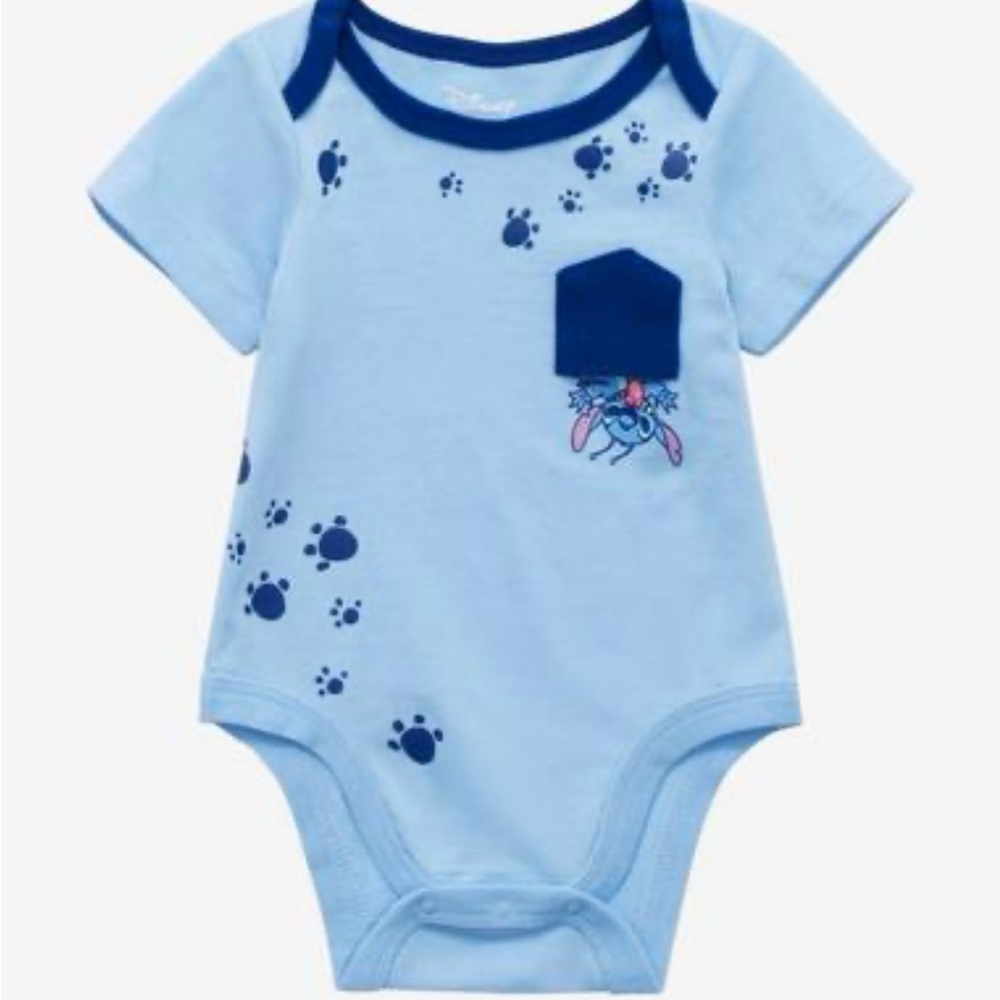 Disney Blue Bodysuit with Stitch Design